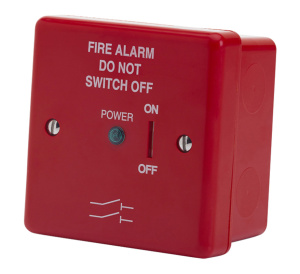 HAES FAIS-R-B Fire Alarm Mains Isolation Switch (Red)