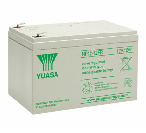 Yuasa NP 12v 12Ah Sealed Lead Acid Battery - Flame Retardant (NP12-12FR)