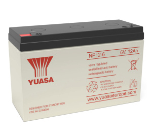 Yuasa NP 6v 12Ah Sealed Lead Acid Battery (NP12-6)