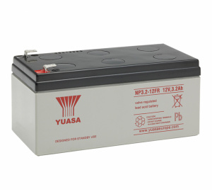 Yuasa NP 12v 3.2Ah Sealed Lead Acid Battery - Flame Retardant (NP3.2-12FR)