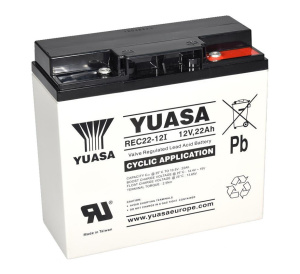 Yuasa 12v 22Ah VRLA Deep Cycle Battery (REC22-12)