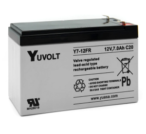 Yuasa Yuvolt 12v 7Ah Sealed Lead Acid Battery - Flame Retardant (Y7-12FR)