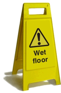 Caution Wet Floor Free-Standing Sign 