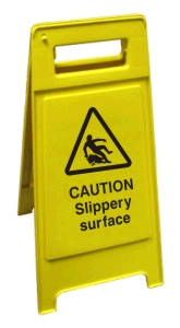 Caution Slippery Surface Free-Standing Sign 